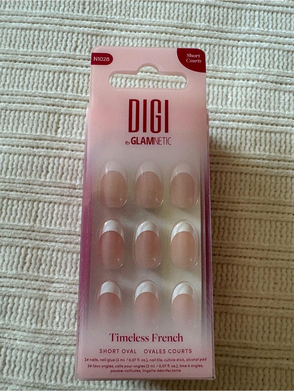 Digi by Glamnetic Timeless French Short Oval Press-On Nails - Nude/Pink